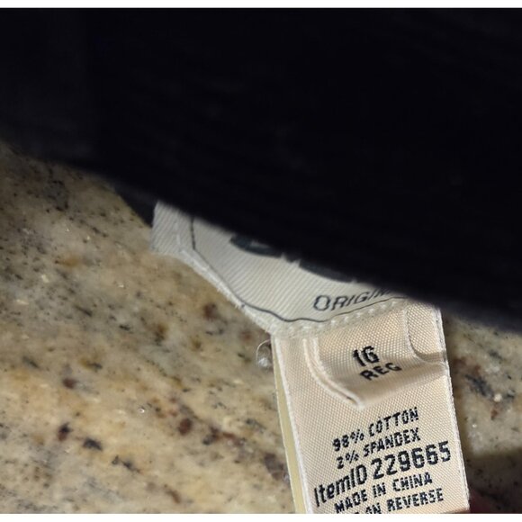 LL Bean Corduroy Pants Womens 16 Black 32x29 Original Fit Elastic Waist - Picture 11 of 14